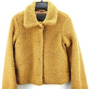 Cavalini Women's Teddy Bear Fur Tan Jacket size S